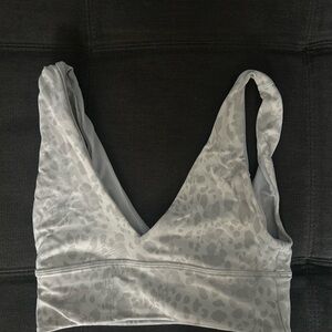 Gray Leopard Print Women's LuLulemon Bra Align